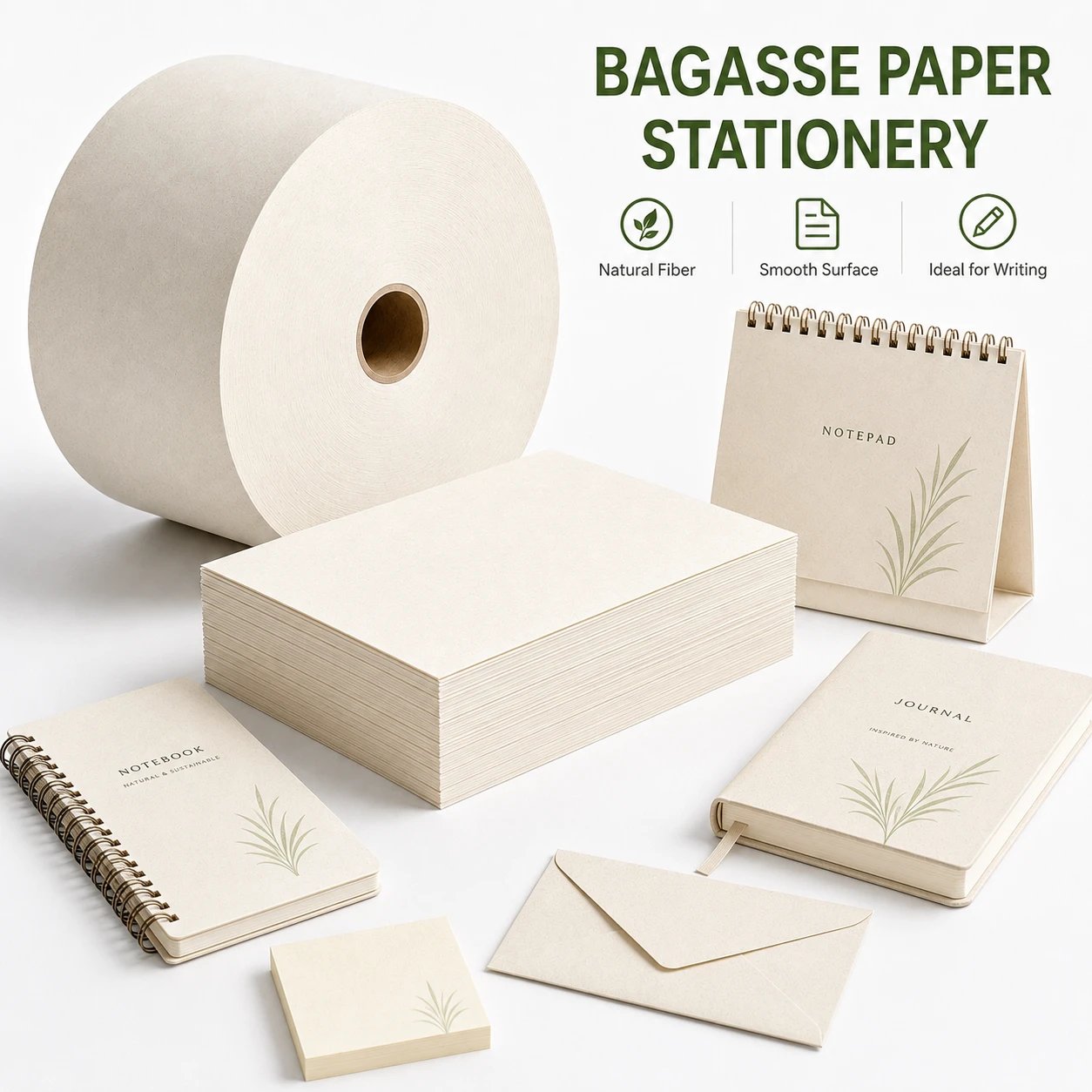 Papel de Caña de Azúcar Ecológico (Bagazo)